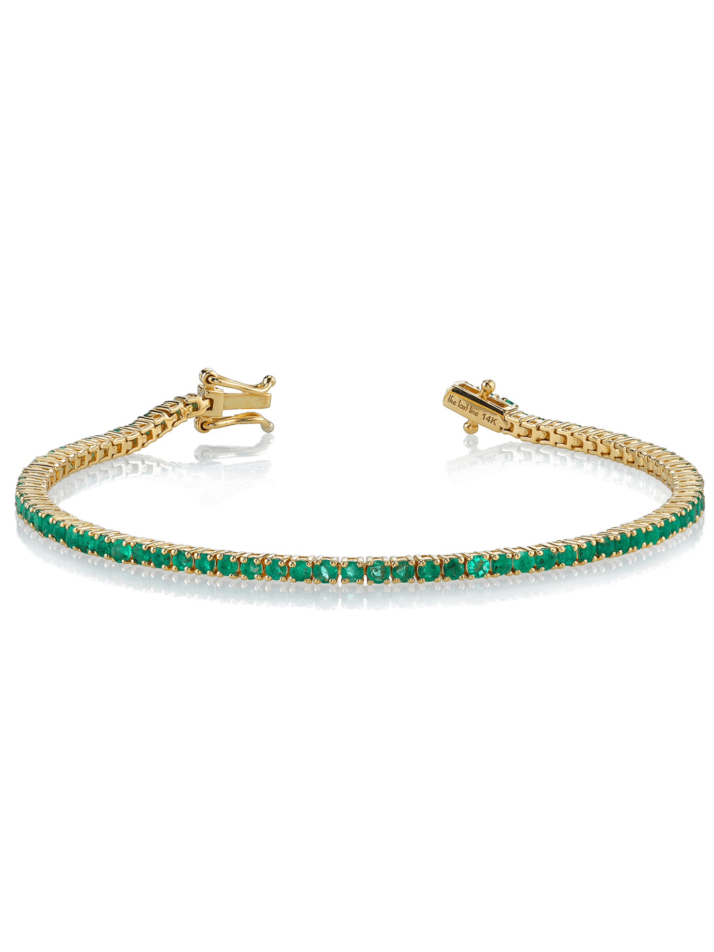 The Perfect Tennis Bracelet Emerald / 14k Yellow Gold The Last Line